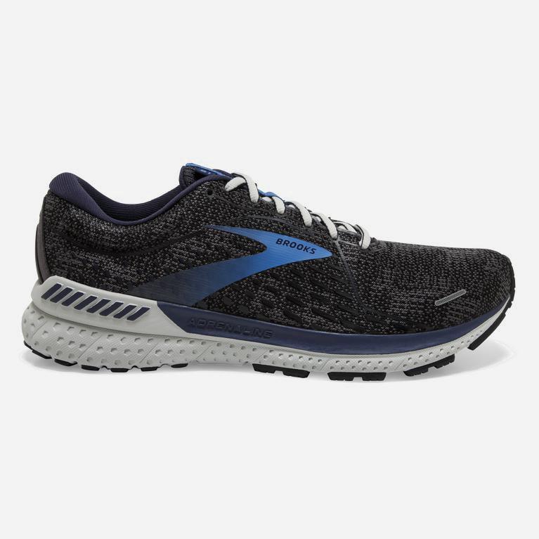 Tenis Brooks Adrenaline Gts 21 - Zapatillas Para Correr En Asfalto Hombre - Negras / Azules (JBCK-56